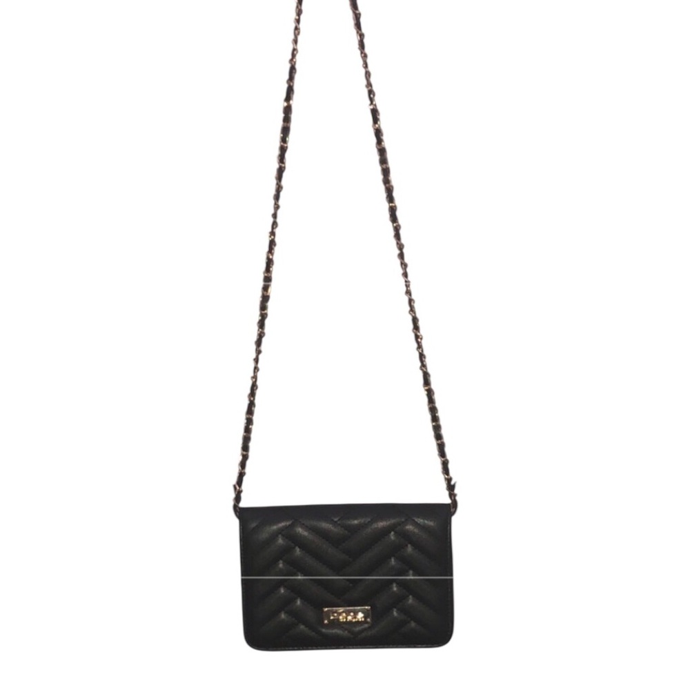 Bebe Sophia Small Black Quilted Crossbody Bag